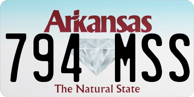 AR license plate 794MSS