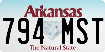 AR license plate 794MST