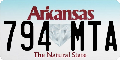 AR license plate 794MTA