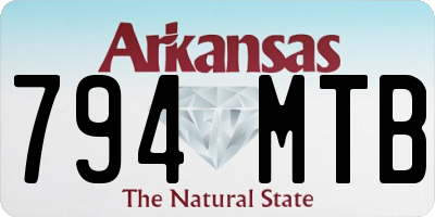 AR license plate 794MTB