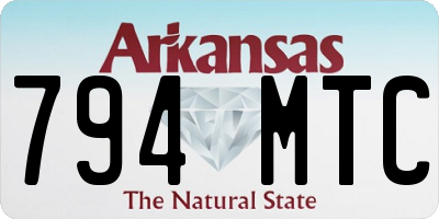 AR license plate 794MTC