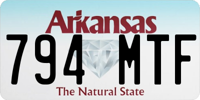 AR license plate 794MTF