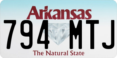 AR license plate 794MTJ