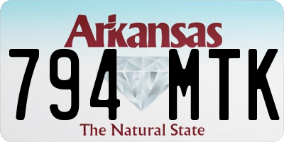 AR license plate 794MTK
