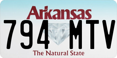 AR license plate 794MTV