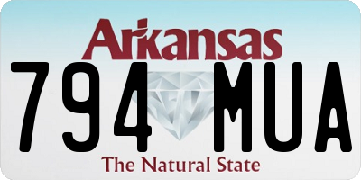 AR license plate 794MUA