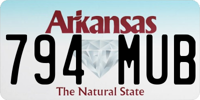 AR license plate 794MUB