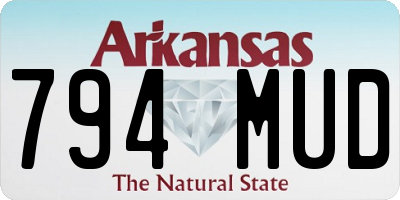 AR license plate 794MUD
