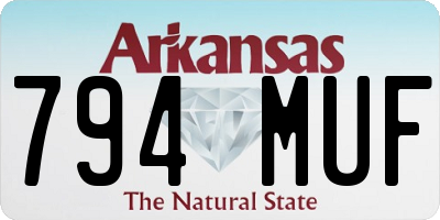 AR license plate 794MUF