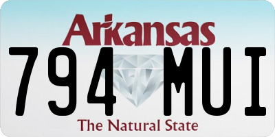 AR license plate 794MUI