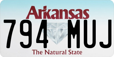 AR license plate 794MUJ