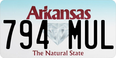 AR license plate 794MUL