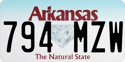 AR license plate 794MZW