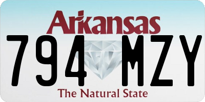 AR license plate 794MZY
