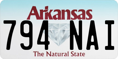 AR license plate 794NAI