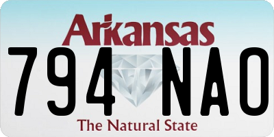 AR license plate 794NAO