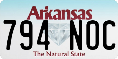 AR license plate 794NOC