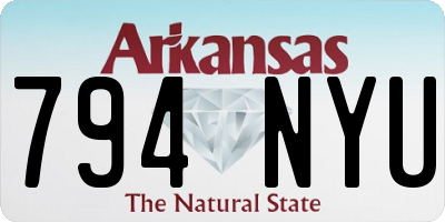 AR license plate 794NYU