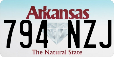 AR license plate 794NZJ