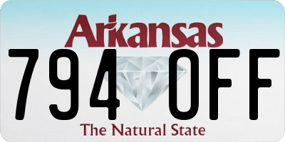 AR license plate 794OFF