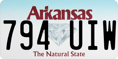 AR license plate 794UIW