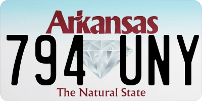AR license plate 794UNY