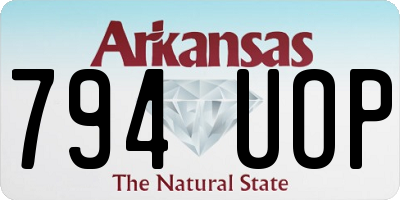 AR license plate 794UOP