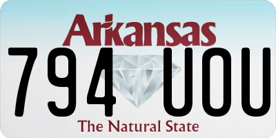 AR license plate 794UOU