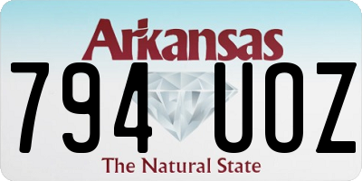 AR license plate 794UOZ