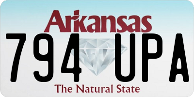 AR license plate 794UPA