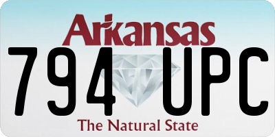 AR license plate 794UPC