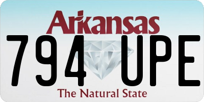 AR license plate 794UPE