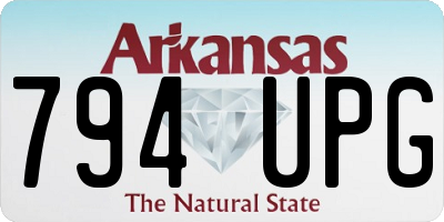 AR license plate 794UPG