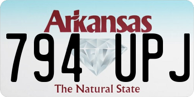 AR license plate 794UPJ