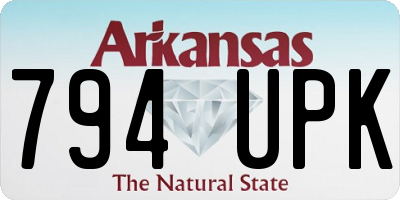 AR license plate 794UPK