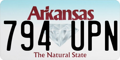 AR license plate 794UPN
