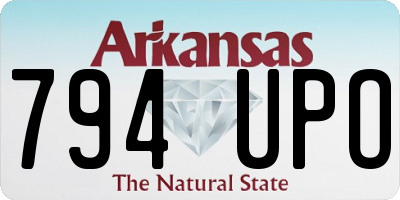 AR license plate 794UPO