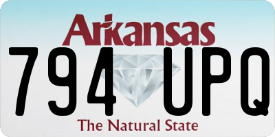 AR license plate 794UPQ
