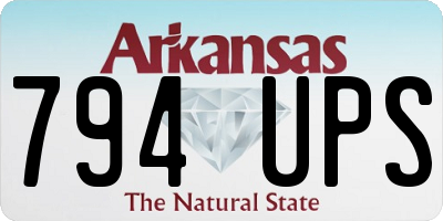 AR license plate 794UPS