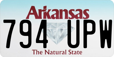 AR license plate 794UPW
