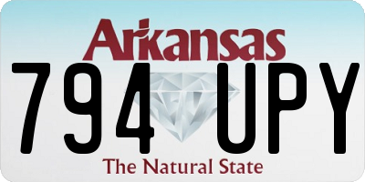 AR license plate 794UPY
