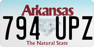 AR license plate 794UPZ