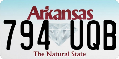 AR license plate 794UQB
