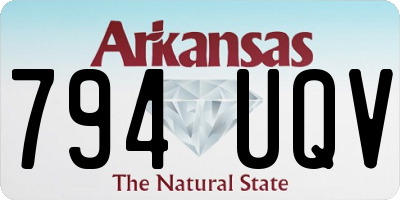 AR license plate 794UQV