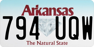 AR license plate 794UQW