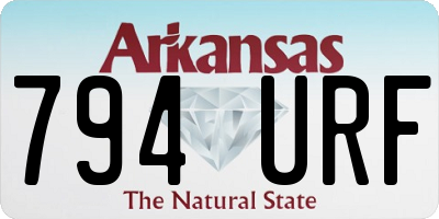 AR license plate 794URF