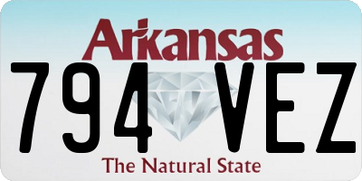 AR license plate 794VEZ