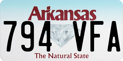 AR license plate 794VFA