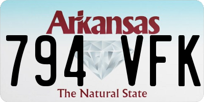 AR license plate 794VFK