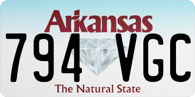 AR license plate 794VGC